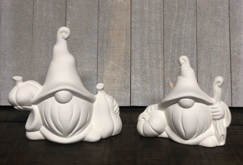 Ready to Paint Gnome with Pumpkins Etsy