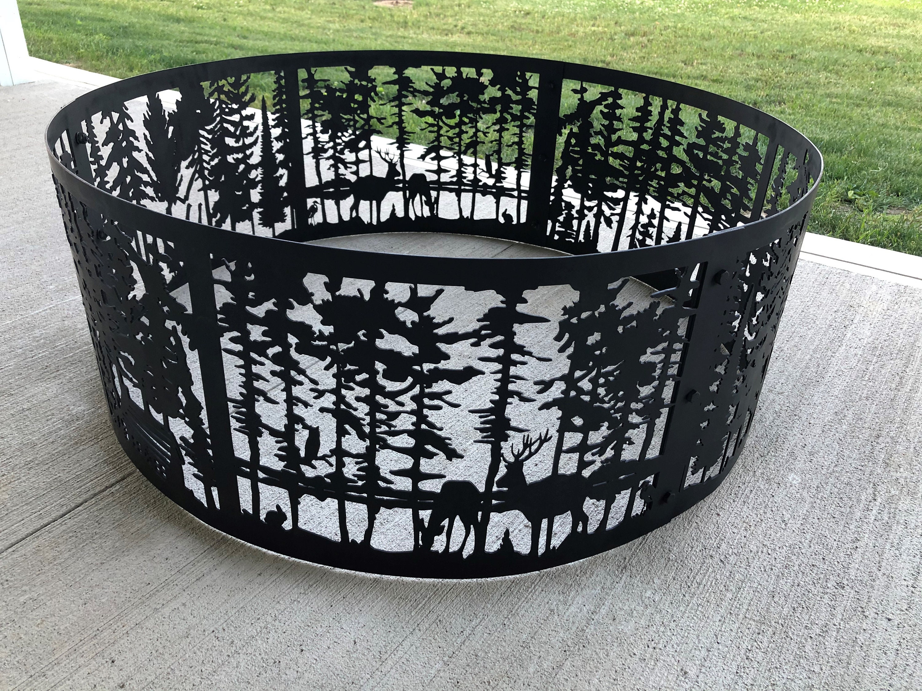 Scenic Woods Custom Steel Cut Fire Pit Ring - Etsy UK