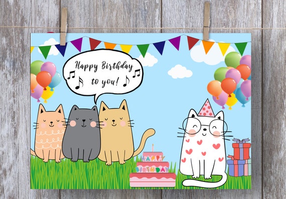 happy birthday cats singing cats sing happy birthday... Happy Birthday Cats Singing