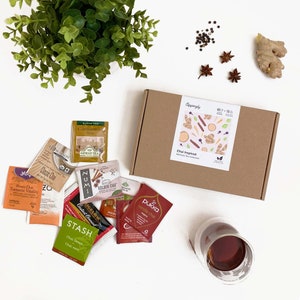 Chai Tea Sample Set. 10 Variety. 40 Chai Tea Bags. Ginger, Cinnamon, Cardamom, Cloves Tea. Masala Chai. Green Chai. Herbal Chai.
