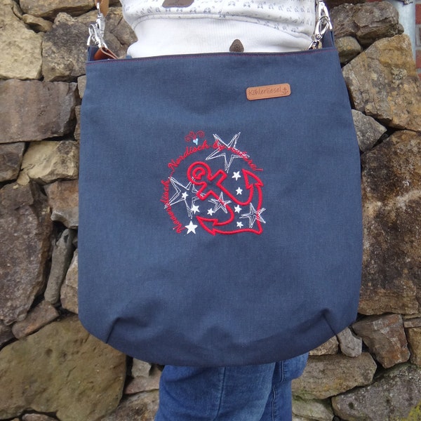 Handtasche Sjel Baumwolle Nordisch by nature Unikat Handmade