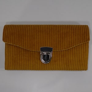 Portmonee Grethe Cord Curry Punkte Blümchen Retro Handmade Unikat
