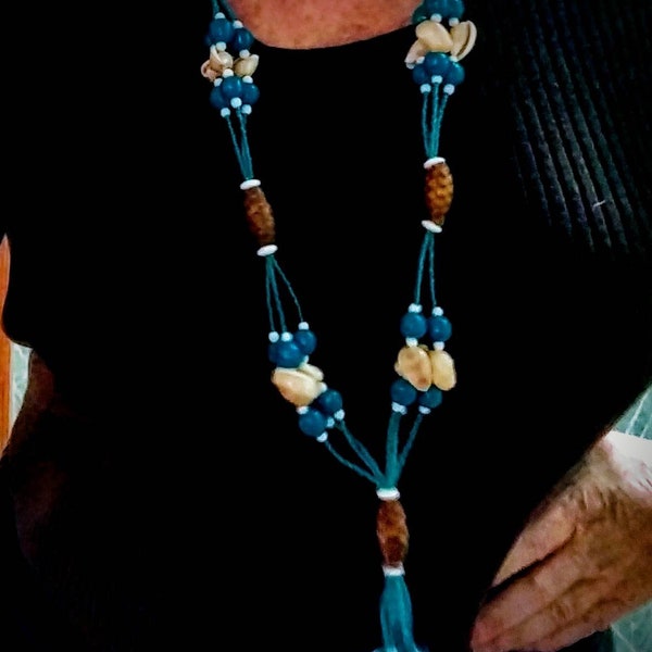 The best bead shell necklace ever.  Maybe from Hawaii?