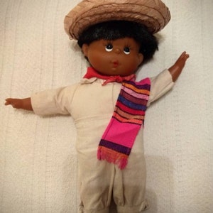 Vintage Mexican folklore boy doll, 20&quot; high, from 1980s or 90s? Or before?