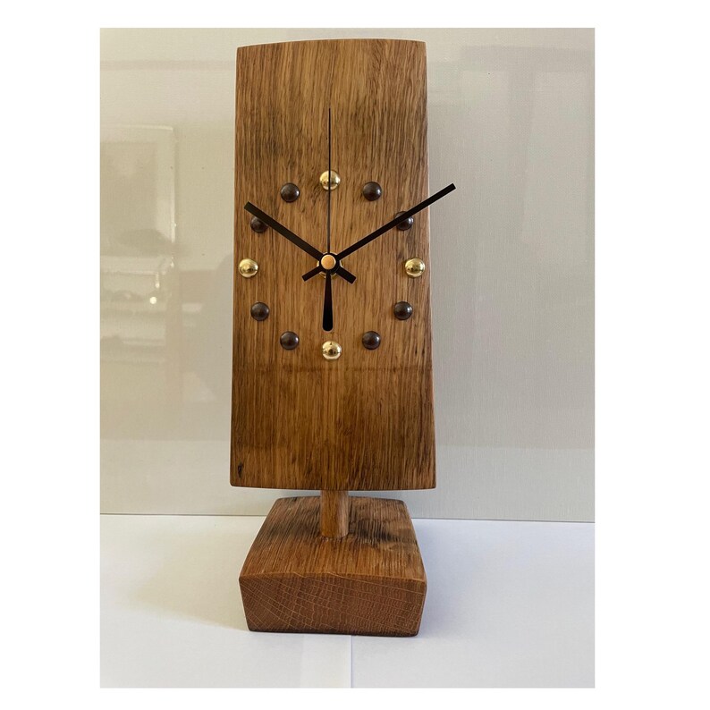 Stave Clock Whisky Barrel Stave Desktop Clock - Etsy UK