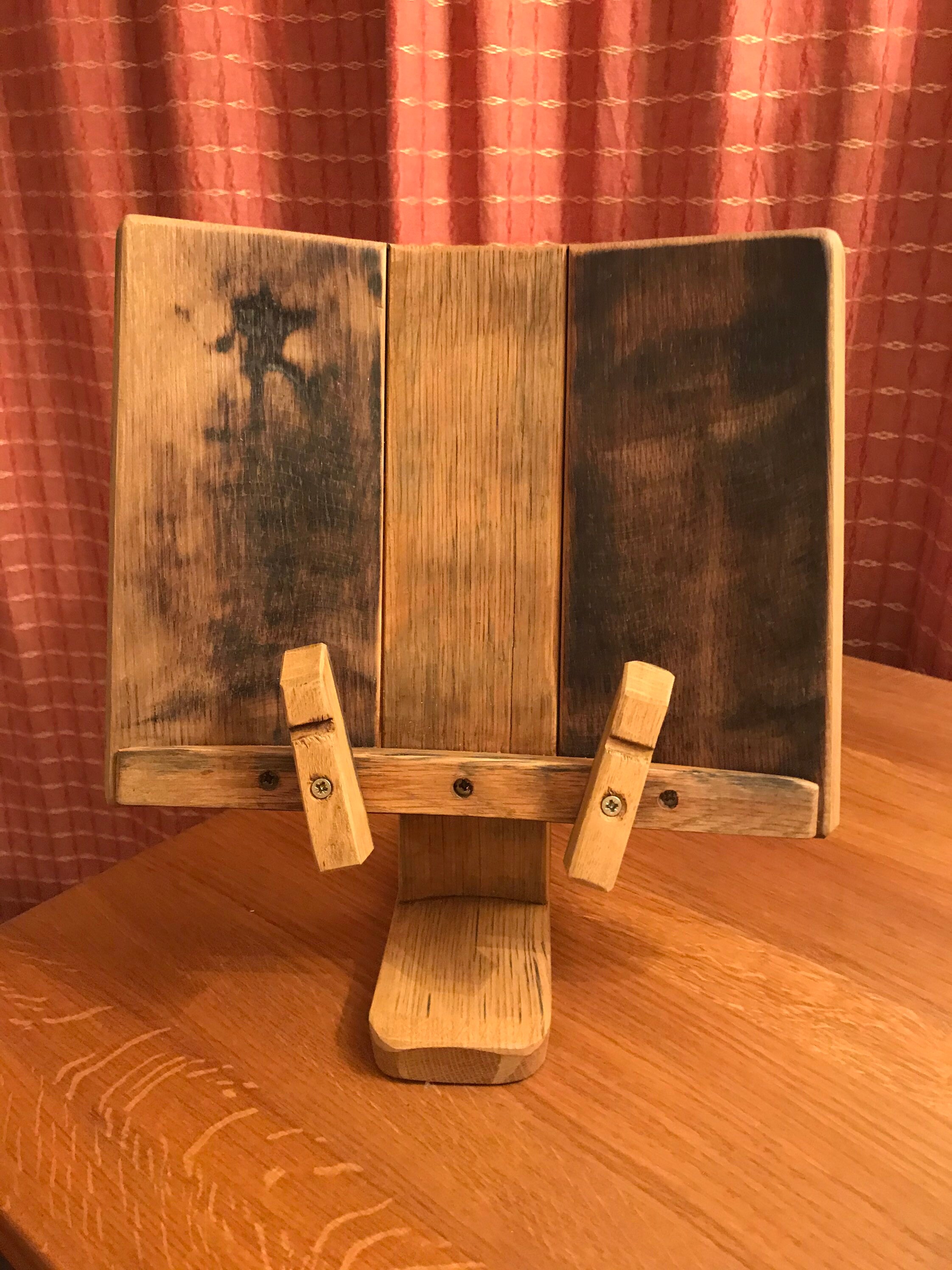Solid Aged Oak Book Stand Etsy UK