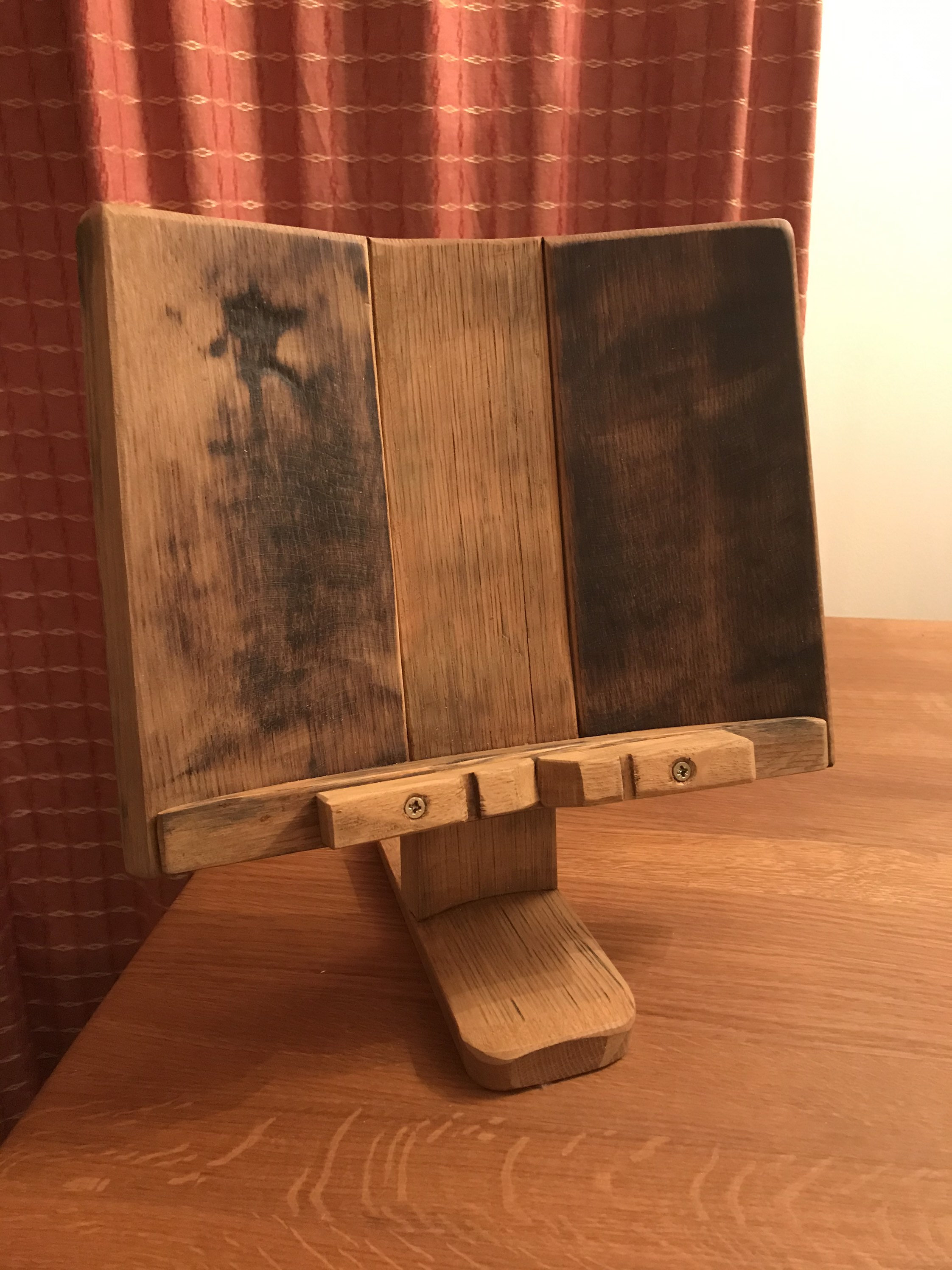Solid Aged Oak Book Stand Etsy UK