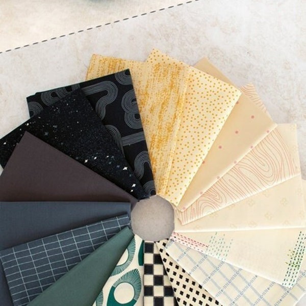 16 Fat Quarter Fabric Bundle - Art Gallery Fabric, Boulevard Edition Curated by Ashelyn Downs of Urban Dwell Studio