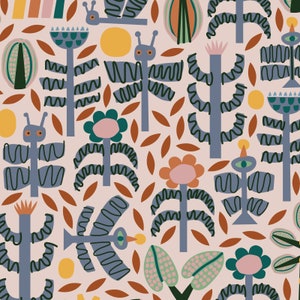 Pollinate, Yuma, 227359 by Leah Duncan  - Sold by the HALF YARD - 100%  premium ORGANIC quilting cotton, Cloud 9 Fabrics