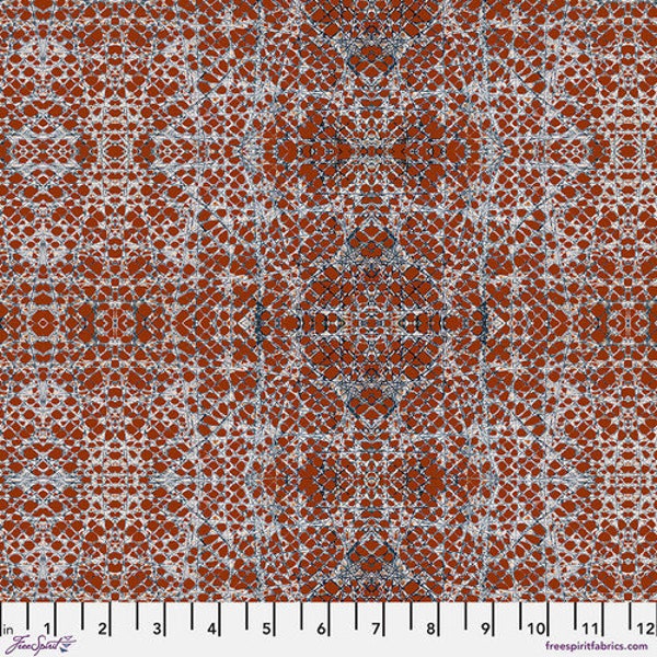 Climbing Amber, Amber, Rust and Bloom by Sarah Sczepanski Artxtiles - Sold by HALF YARD - 100% cotton quilting fabric, Free Spirit