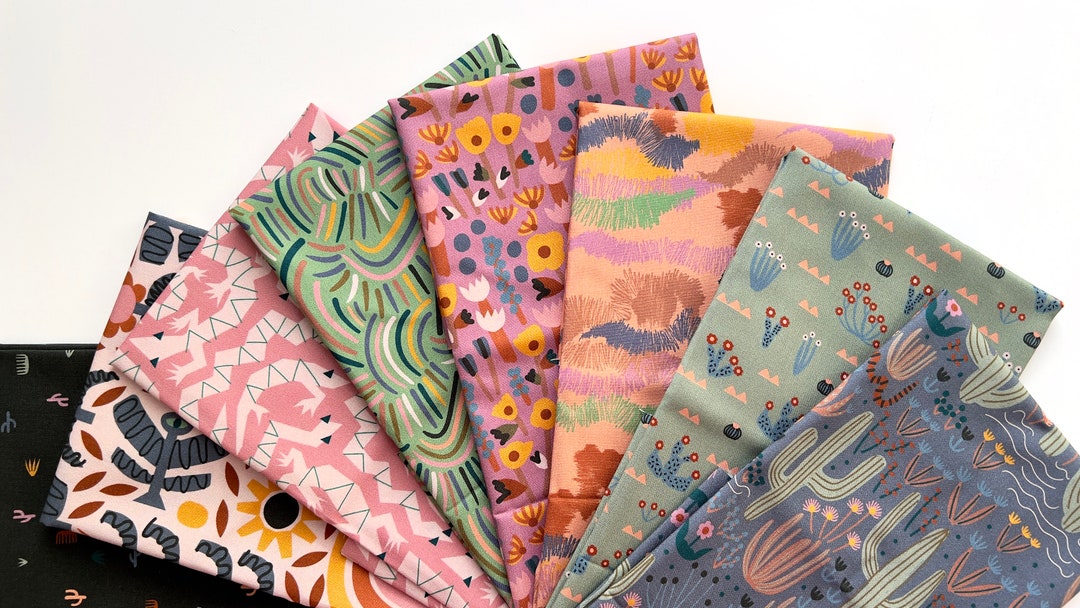 8 Fabric Bundle Complete yuma Collection by Leah Duncan for Cloud 9 Fabrics 100 ORGANIC