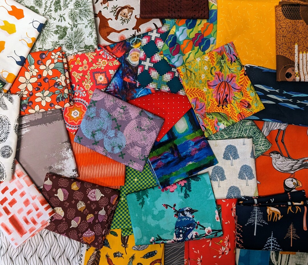 Mystery Bolt Ends by STYLE Quilt Fabric Scrap Bundle Fabric Etsy