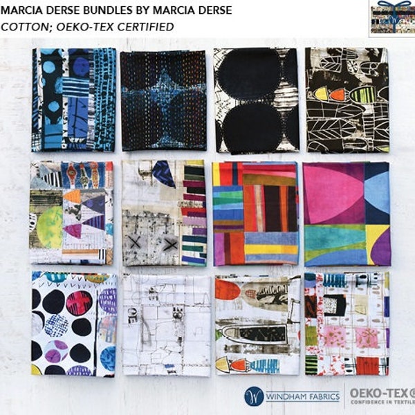 12 Fabric Bundle - Marcia Derse Hero Prints  - You Choose the Size
