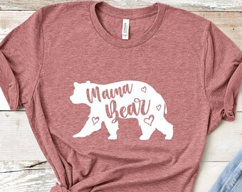 Camiseta de Mamá Osa - Camiseta de Mamá Osa - Camiseta Floral de Mamá Osa - Regalo de Cumpleaños para Mamá - Regalo para el Día de la Madre - Camiseta de Mamá Osa - Cesta de Regalo para Mamá