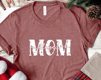 Blessed Mama Shirt , Mom Life T-shirt, Working Mom personalized gift, New Mom Custom Tee, Mama Graphic Tee