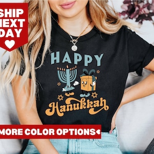 Happy Hanukkah Shirt, Jewish Shirt, Holiday Hanukkah Shirt, Hanukkah Gift, Jewish Saying Shirt, Holiday Shirt, Religious Shirt for Jewish
