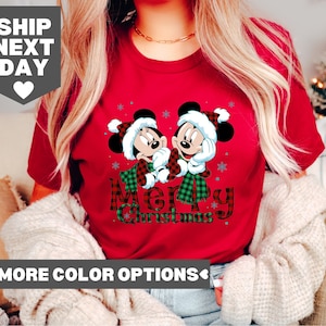 Micky und Minnie Weihnachten Shirt, Disney Weihnachten Shirt, sehr fröhliche Disney Weihnachtsfeier Shirt, Disney Weihnachten passende Shirt