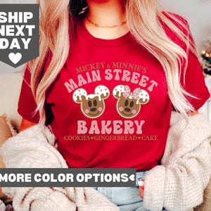 Micky und Minnie Main Street Bakery Shirt, Disney Weihnachten Lebkuchen Shirt, Disney Weihnachtsplätzchen Shirt, Disney Weihnachten Sweatshirt,