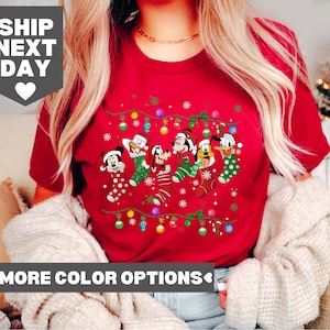 Disney-Weihnachts-Shirt, Micky und Freunde Weihnachtsshirt, sehr fröhliche Disney-Weihnachtsparty-Shirt, Disney-Weihnachtsfamilie Shirt