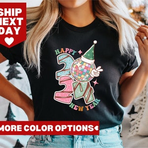Happy New Year Shirt, New Year 2024 Shirt, Happy New Year 2024 Gift, New Year&#39;s Eve Shirt, Hello 2024 Shirt, New Year Party Shirt, 2024 Tee