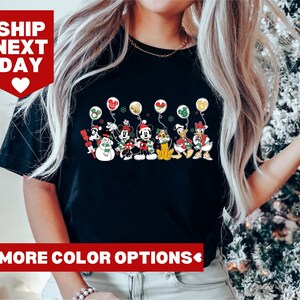 Disney-Weihnachts-Shirt, Micky und Freunde Weihnachtsshirt, sehr fröhliche Disney-Weihnachtsparty-Shirt, Disney-Weihnachtsfamilie Shirt