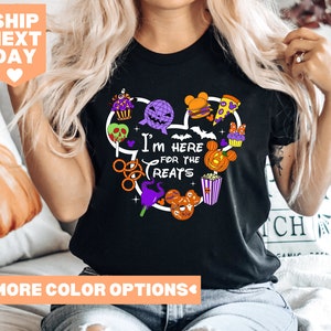 I&#39;m Here for The Treats Halloween Shirt, Disney Halloween Matching Shirt, Halloween Snacks Shirt, Disney Halloween Tee,Disney Matching Shirt