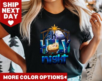 Oh heilige Nacht Sweatshirt, christliches Weihnachtshemd, wahre Geschichte Weihnachtsshirt, Krippe Sweatshirt, Weihnachten Sweatshirt, Jesus Liebhaber Shirt