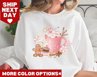 Camiseta de café navideña, camiseta navideña, camiseta para amantes del café, sudadera navideña, camiseta navideña con leche, regalo para amantes del café, camiseta navideña