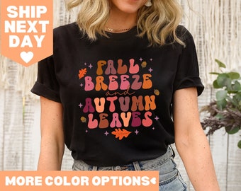 Fall Breeze and Autumn Leaves Shirt, Cute Autumn Shirt Love Fall Shirt, Hello Fall Shirt, Thanksgiving Shirt, Cute Fall Sweatshirt