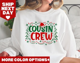 Cousin Crew Shirt, Matching Cousin Crew Party Tee Shirt, Christmas Cousin Shirt Sweatshirt, Christmas Gift, Cousin Night Gift for Cousins