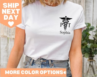 Camiseta personalizada de fisioterapeuta, camiseta personalizada de fisioterapeuta, camiseta de fisioterapeuta, regalo de fisioterapia, camiseta de asistente de terapia