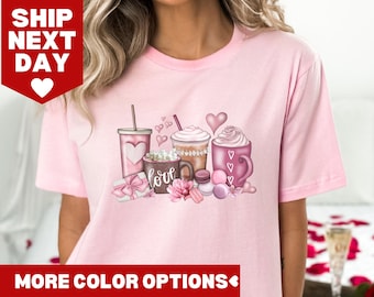 Valentine's Day Coffee Shirt, Women's Valentine's Day Shirt, Valentine's Day Sweatshirt, Cute Valentine's Day Shirt,Gift for Valentine's Day
