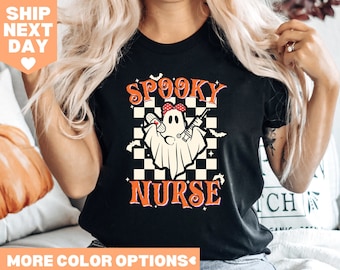 Niedliche Krankenschwester Shirt, Krankenschwester Halloween Shirt, Krankenschwester Herbst Shirt, Thanksgiving Krankenschwester Shirt, Geschenk für Krankenschwester, Kürbis Krankenschwester Shirt, Krankenschwester Shirt