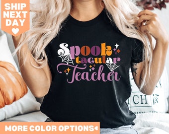Spooktacular Teacher Shirt, Teacher Halloween Shirts, Halloween Teacher Gift, Funny Teacher Halloween Shirt, Kindergarten Teacher Shirt