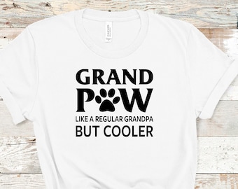 Grand Paw Shirt, Dog Grandpa, Cat Grandpa Shirt, Grand Paw Like A Regular Grandpa But Cooler Shirt