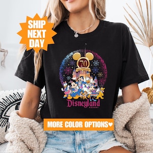 Disneyland 70-jähriges Jubiläum Shirt, Micky und Freunde Shirt, Disney Familien Urlaub Shirt, Disney Familie Passendes Shirt, Disney Mickey Shirt