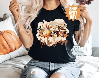 Tis The Season Shirt, Fall Pumpkin Shirt, Halloween Spooky Season Shirt, Cute Pumpkin Shirt, Women Fall Tee, Fall Season Shirt, Autumn Shirt