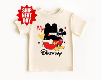 Mickey 5th Birthday Shirt, My 5th Birthday Shirt, Birthday Boy Shirt, Mickey Birthday Shirt, Disney Birthday Shirt, Kids Birthday Shirt