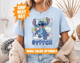 Camisa Stitch, Camisa Stitch da Disney, Camisa Stitch Infantil, Camisa do Castelo da Disney, Camisa Stitch Fofa, Camisa Magic Kingdom, Camisa Stitch Disneyworld