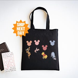 Retro Winnie The Pooh Tote Bag, Disney Tote Bag, Pooh and Friends Tote Bag, Cute Bear Tote Bag, Pooh Tote Bag, Cute Pooh Tote Bag, Disney
