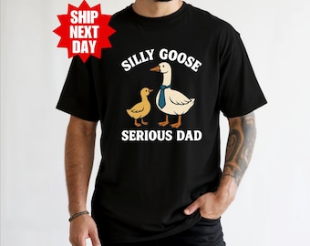 Chemise papa sérieux Silly Goose, cadeau fête des pères, chemise mari, chemise papa drôle, cadeau d'anniversaire pour papa, chemise papa, cadeau pour papa, t-shirt nouveau papa