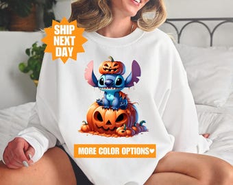Sudadera de Halloween de Stitch, sudadera de Halloween de Disney, sudadera con capucha de Stitch, sudadera de Halloween, sudadera con capucha de Halloween de Disney, sudadera de Stitch