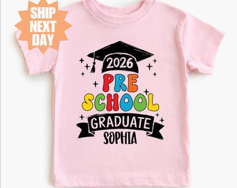Custom Preschool Graduation Shirt, Preschool Grad Shirt, Cute Preschool Grad Shirt, Last Day Of School Shirt, Kids Graduation Shirt, Grad