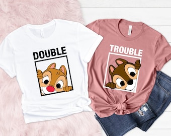 Chip and Dale shirt, Double Trouble Shirt, Disney Couple Shirts, Disney Halloween Shirt, Disney Family Shirts, Disney Matching Shirt