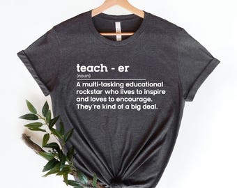 Teacher Definition T-Shirt, Funny Gift For High School Teacher, Elementary Gift, Funny Shirt, Unisex Ladies Tee, Tee Shirt