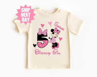 Minnie Geburtstag Shirt, Geburtstagskind Shirt, Minnie Geburtstag Shirt, Disney Geburtstag Shirt, Kinder Geburtstag Shirt, mein 5.Geburtstag Shirt