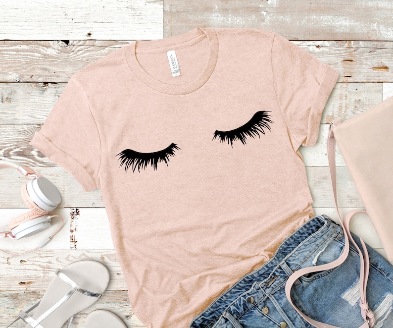 Eyelashes T-shirt Women's Short-sleeve Lashes Tee Shirt - Etsy