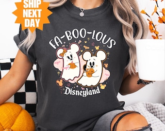 Disneyland Fa-Boo-Lous Shirt, Mickey and Minnie Ghost Halloween Shirt, Disney Halloween Sweatshirt, Disney Vintage Shirt, Disney Fall Shirt