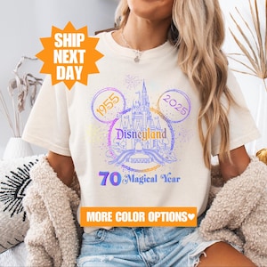 Disneyland 70-jähriges Jubiläum Shirt, Disney Familien Urlaub Shirt, 70 Jahre Magie Shirt, Mickey und seine Freunde, Disney Familie passende Shirt