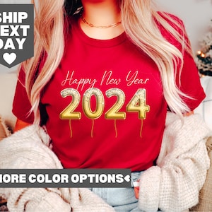 Happy New Year Shirt, New Year 2024 Shirt, Happy New Year 2024 Gift, New Year&#39;s Eve Shirt, Hello 2024 Shirt, New Year Party Shirt, 2024 Tee